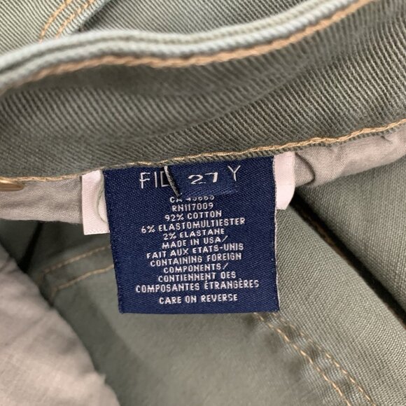 Fidelity Jeans Men 27 Green High Rise Slim Straight Casual Workwear - Picture 8 of 8